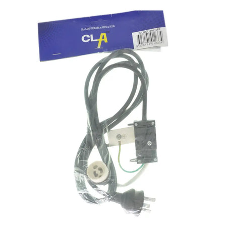 Electrical cable with plug and switch on a white background, featuring CLA branding.