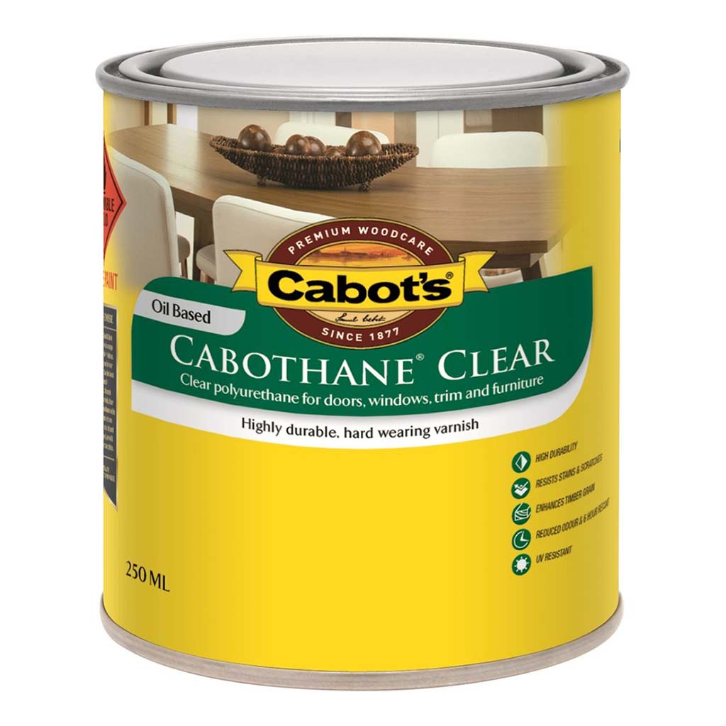 Cabot's Cabothane Clear Polyurethane Timber Varnish Oil Based Gloss 250ml