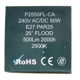 Hi Spot 80 PAR25 Halogen Light Bulb E27 240V 50W 25°