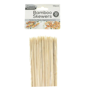 Pack of bamboo skewers with a white background