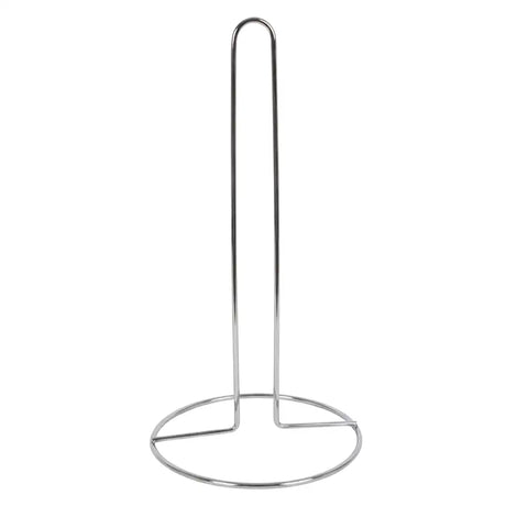 Metal paper towel holder on a white background