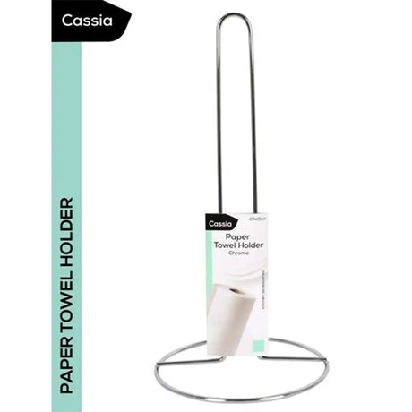 Cassia paper towel holder with packaging on a white background