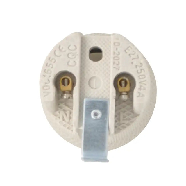 Light bulb socket on a white background