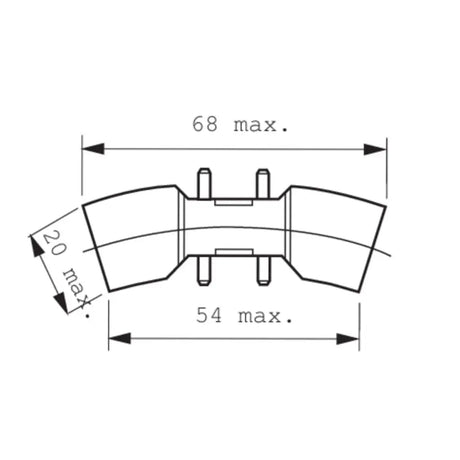 Technical drawing of a 2gx13 component with dimensions labeled
