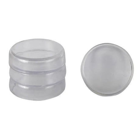 Clear plastic container with lid on a white background