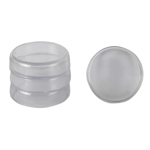 Clear plastic container with lid on a white background