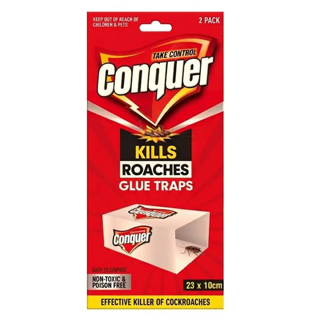 Conquer Cockroach Glue Traps 23x10cm 2Pcs HOM-697