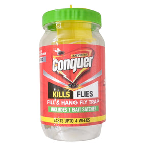 Conquer Hanging Fly Trap With Refill 8x20cm HOM-940