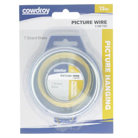 Cowdroy picture wire packaging with clear window
