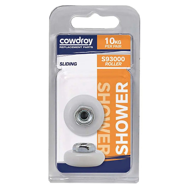 Cowdry shower roller replacement part packaging on a white background