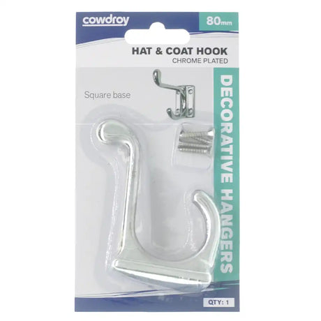 Cowdroy hat and coat hook packaging on a white background