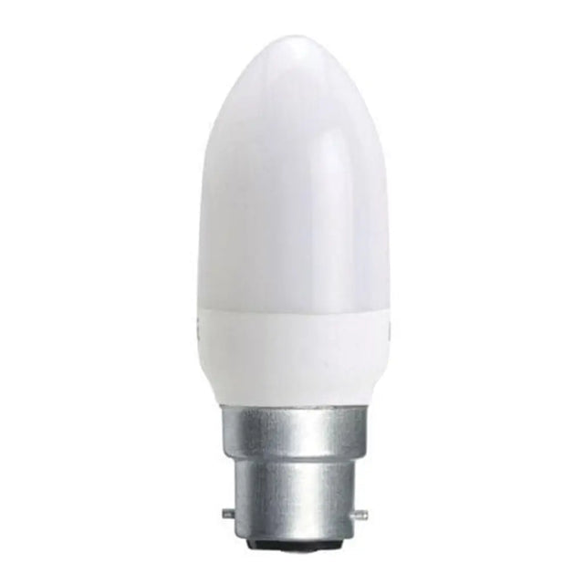 White LED light bulb on a white background