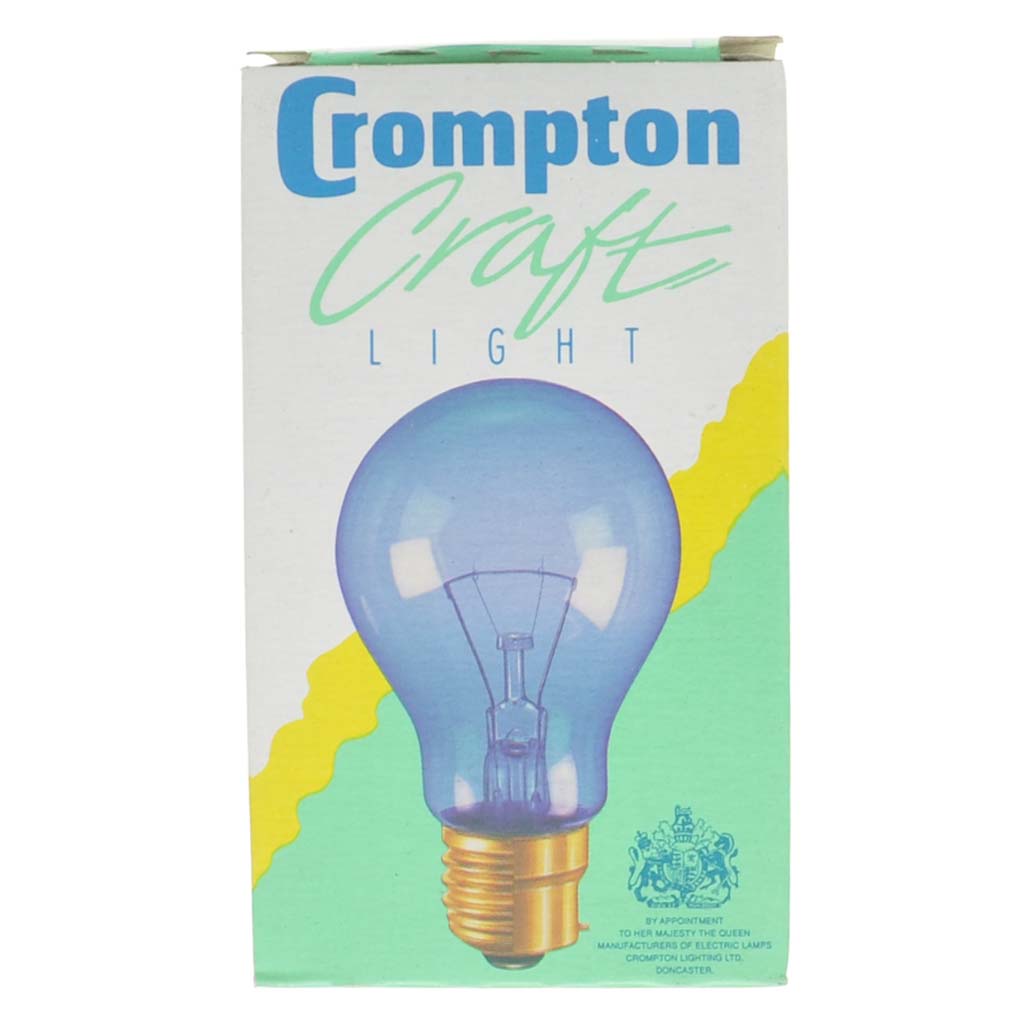 Crompton Craft Light Bulb B22 240V 60W Daylight Blue 11019