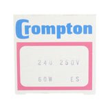 Crompton Crown Silver Top Incandescent Light Bulb E27 250V 60W 11115