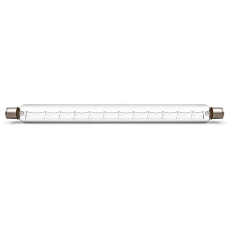 Clear cylindrical object with a metallic end on a white background