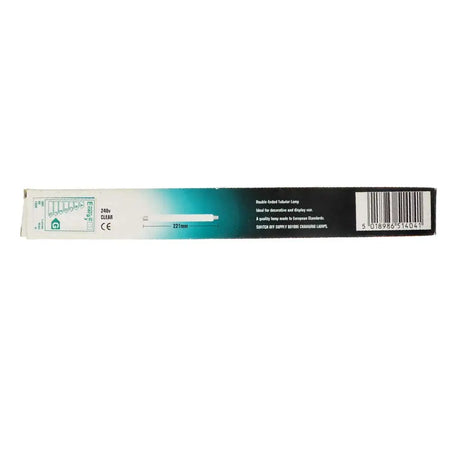 Medical device packaging with label and barcode on a white background