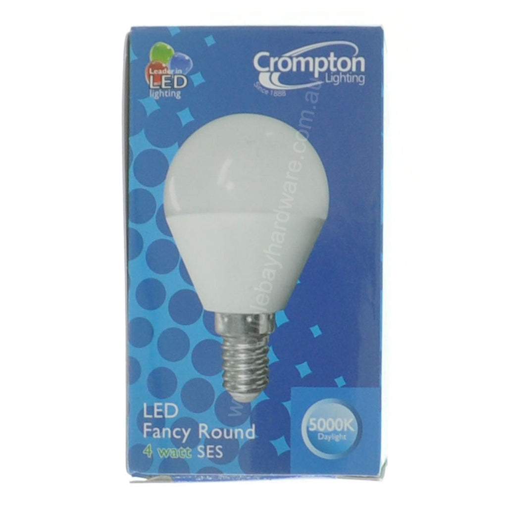 Crompton Fancy Round LED Light Bulb E14 240V 4W Pearl D/L 27430