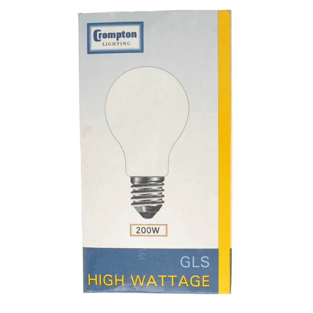 Crompton GLS High Wattage Incandescent Light Bulb E27 240V 200W Pearl 10985