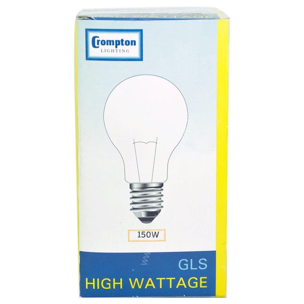 Crompton GLS High Wattage Incandescent Light Bulb E27 240V 150W Clear 10018