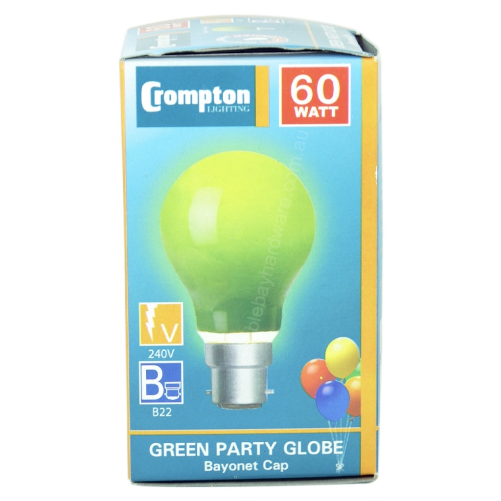 GLS Light Bulb B22 240V 60W Green