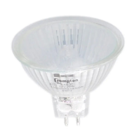 Light bulb with 'Compton' branding on a white background