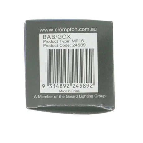 Crompton product packaging with label and barcode on a white background