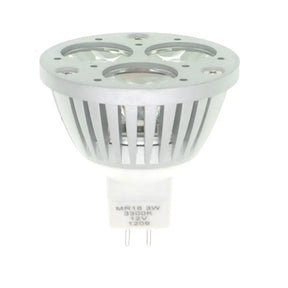 LED light bulb with specifications on a white background