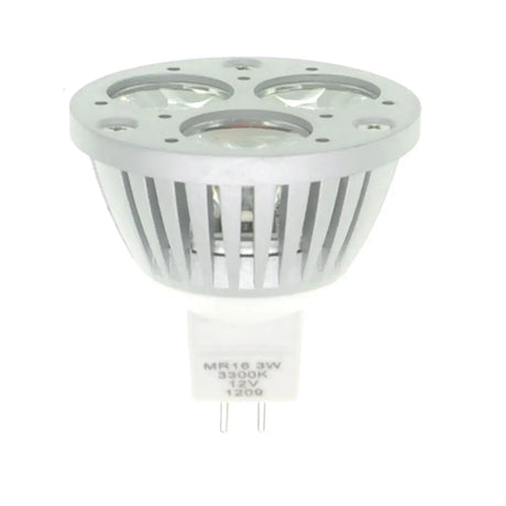 LED light bulb with specifications on a white background