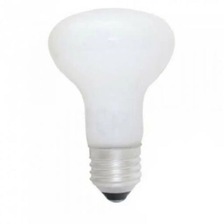 White light bulb on a white background