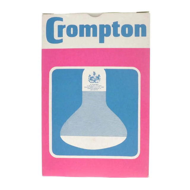 Crompton product packaging with blue and pink design