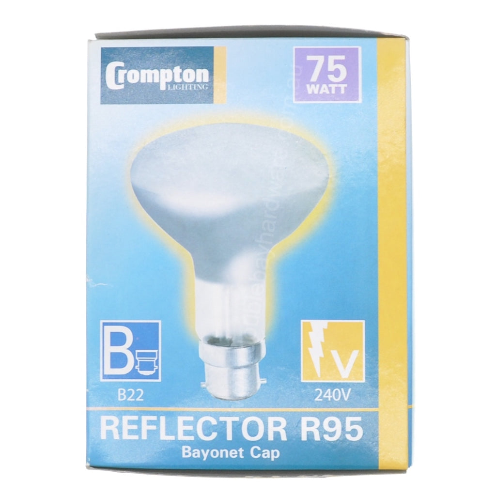 Crompton R95 Incandescent Reflector Light Bulb B22 75W 240V 10073