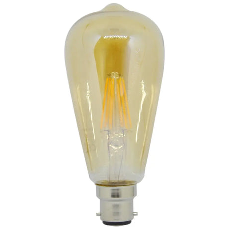Vintage-style light bulb on a white background