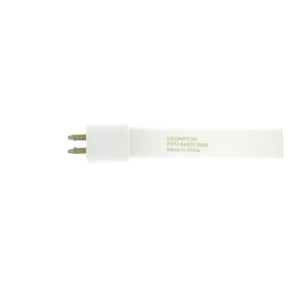 White light bulb with gold screws on a white background