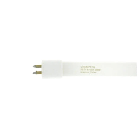 White light bulb with gold screws on a white background