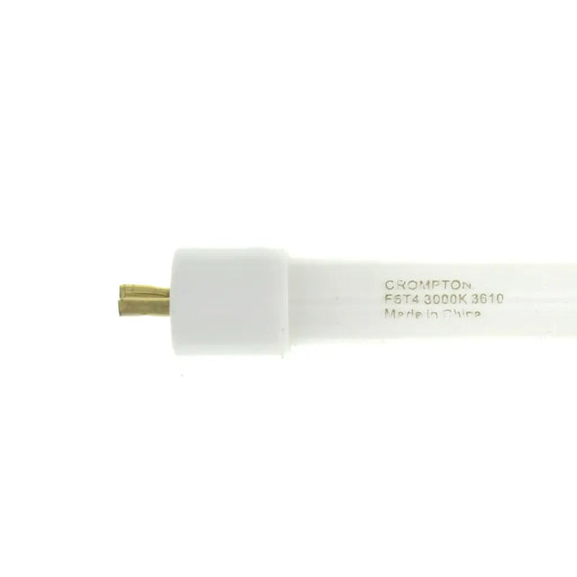 White light bulb with gold contacts on a white background