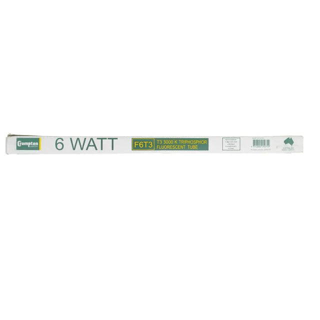 6-watt fluorescent tube with branding on a white background