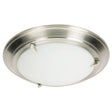 Crompton Three Clip Oysters Round Mount in Satin Chrome 24890