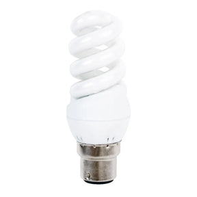 CFL light bulb on a white background
