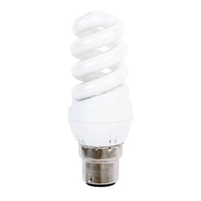 CFL light bulb on a white background