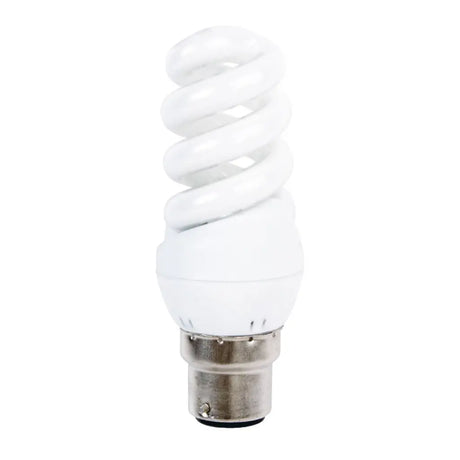 CFL light bulb on a white background