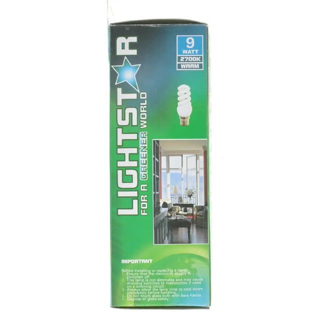 Lightstar energy-saving bulb packaging on a white background