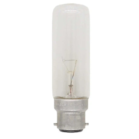 Clear light bulb on a white background