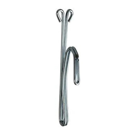 Metallic hook on a white background