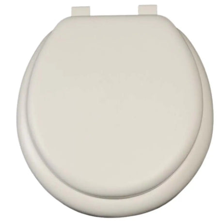 Beige toilet seat on a white background