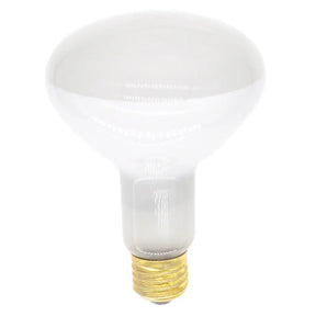 White light bulb on a white background