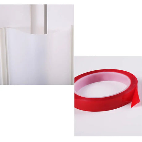Red tape roll on a white background