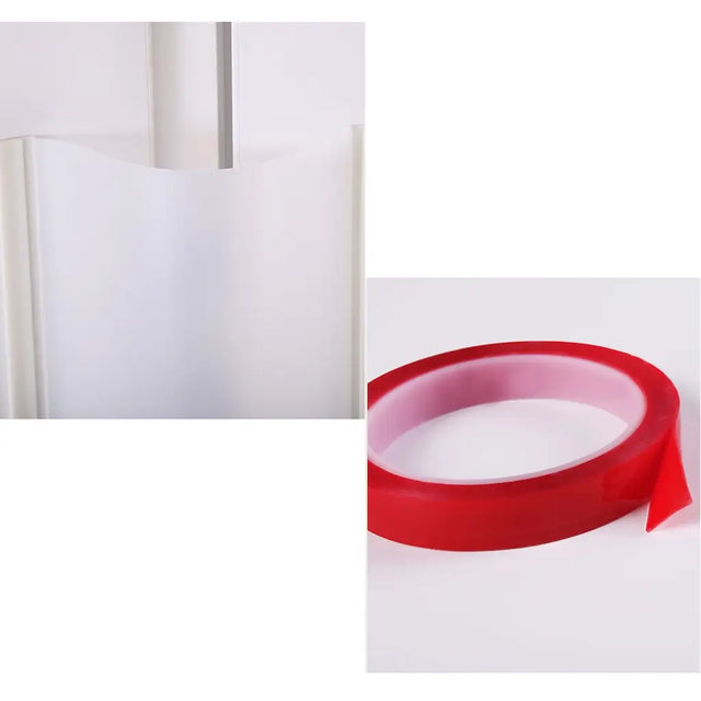 Red tape roll on a white background