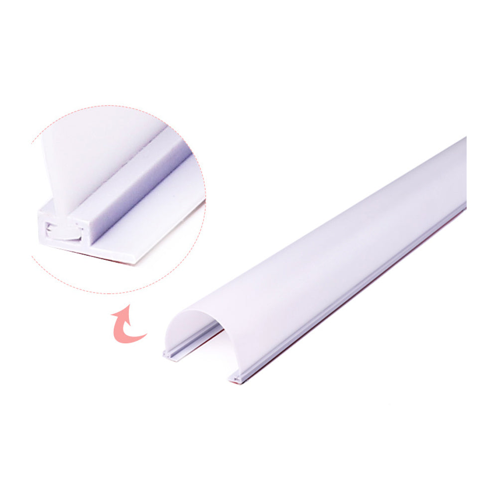 Door Finger Guard 17X120cm White Frosted Hard PP For 90° Open Door