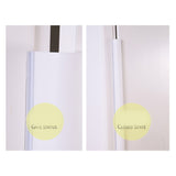 Door Finger Guard 17X120cm White Frosted Hard PP For 90° Open Door