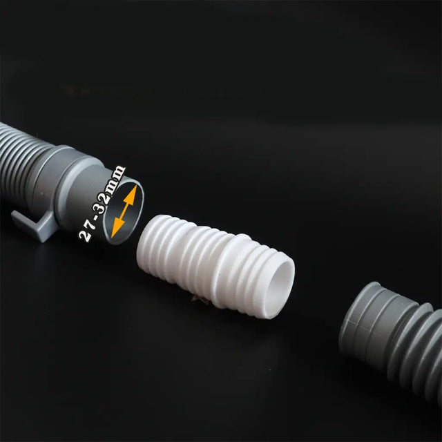 Plumbing fitting with measurement details on a black background